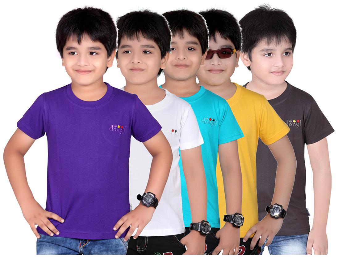 

Dongli Multicolor Solid Round Neck T-Shirt (8-9 Years)