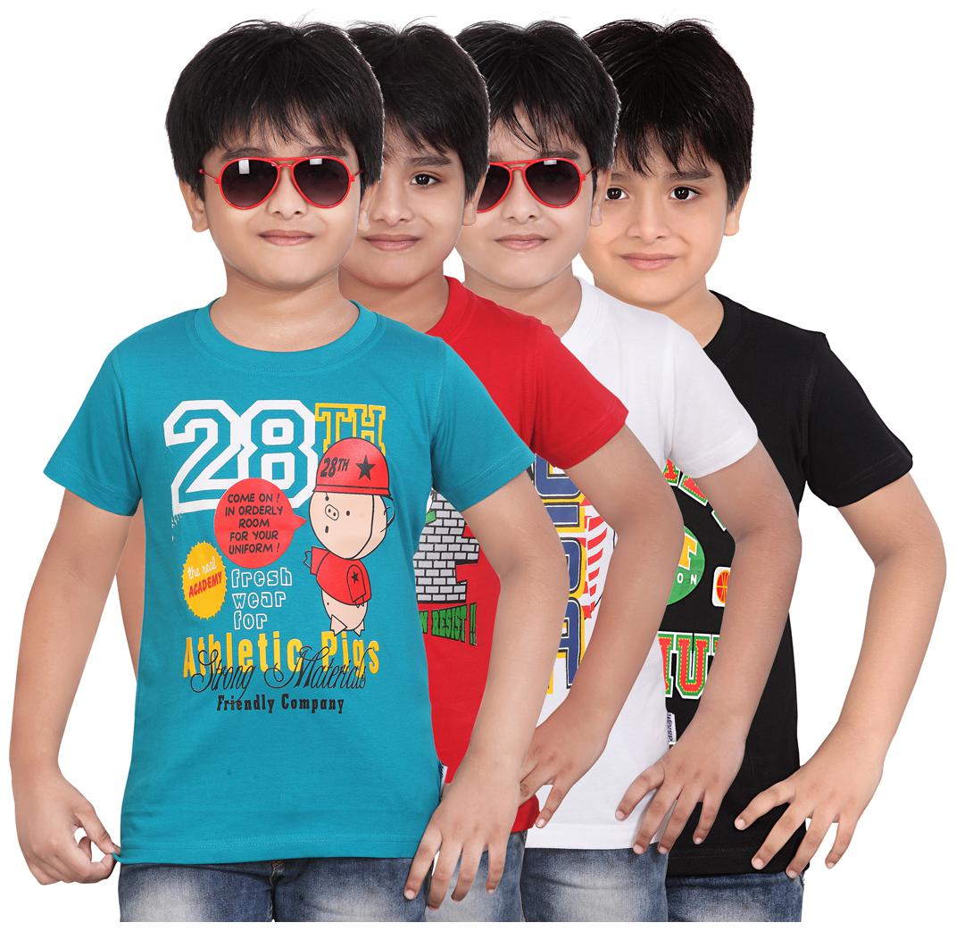 

Dongli Multicolor Printed Round Neck T-Shirt (4-5 Years)