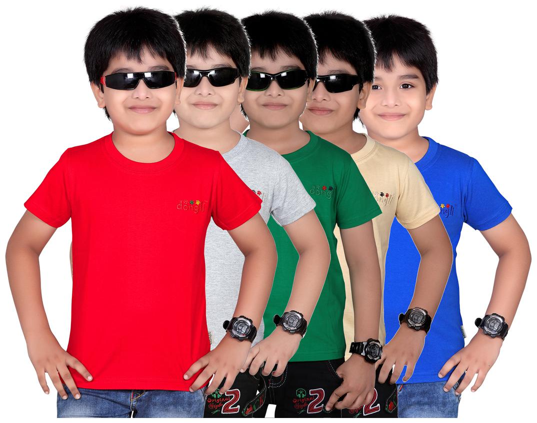 

Dongli Multicolor Solid Round Neck T-Shirt (10-11 Years)