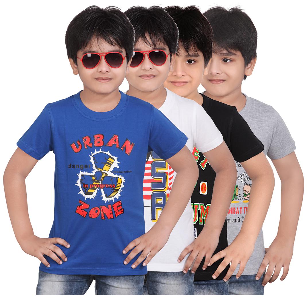 

Dongli Multicolor Printed Round Neck T-Shirt (8-9 Years)