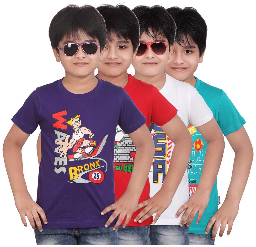 

Dongli Multicolor Printed Round Neck T-Shirt (10-11 Years)