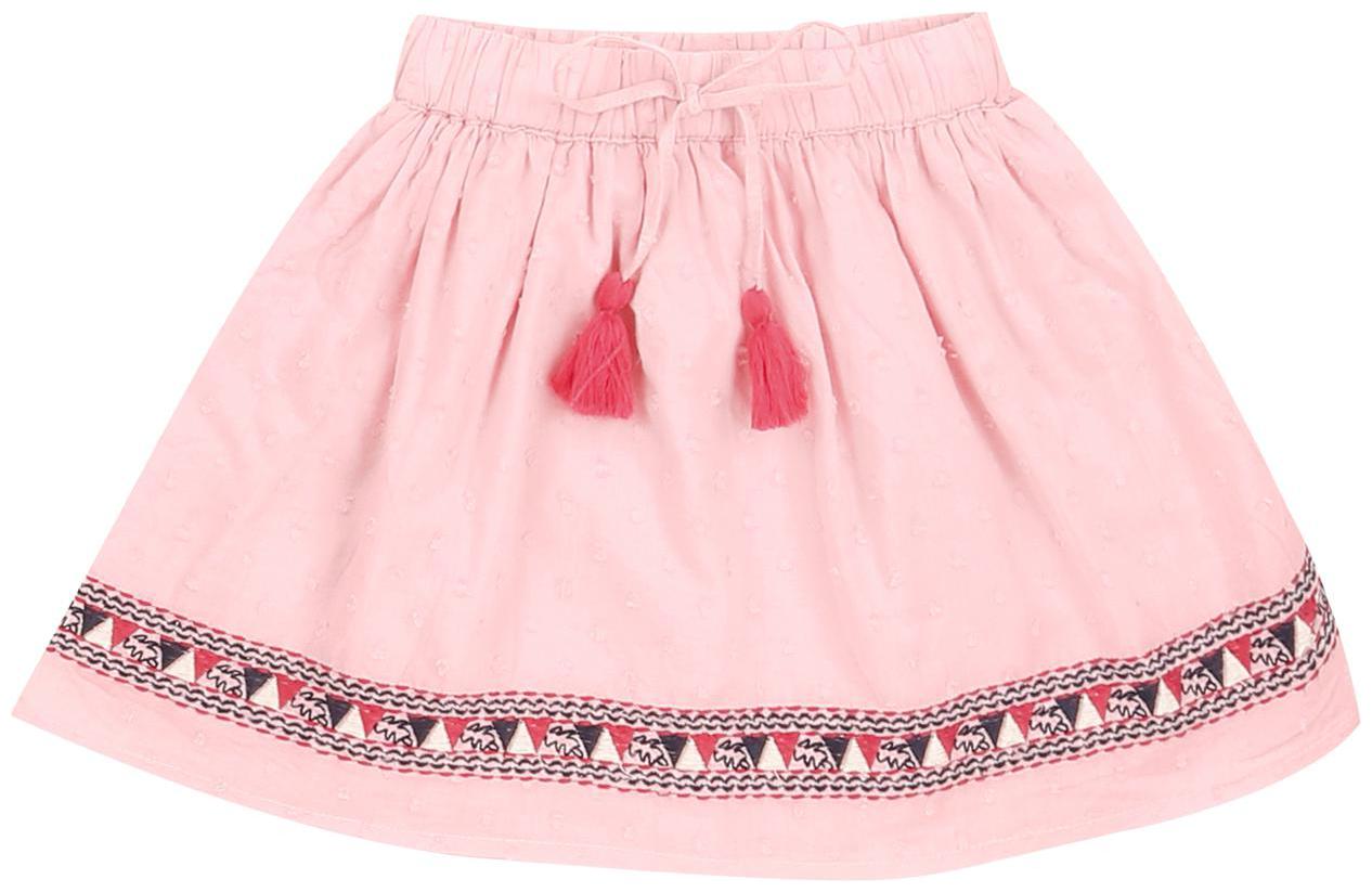 

Donuts Baby girl Cotton Embroidered Skirt - Pink