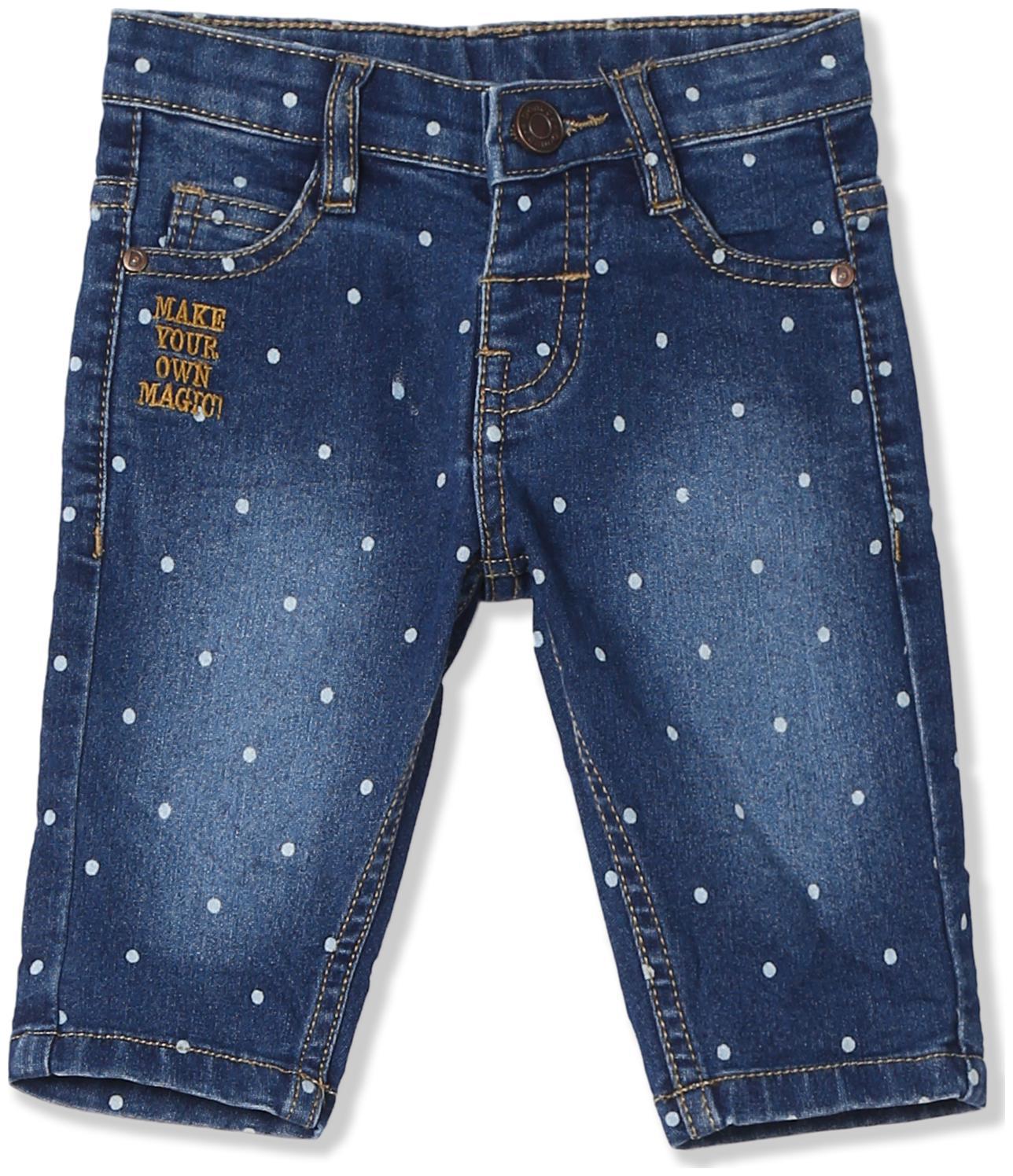 

Donuts Baby girl Cotton blend Printed Jeans - Blue