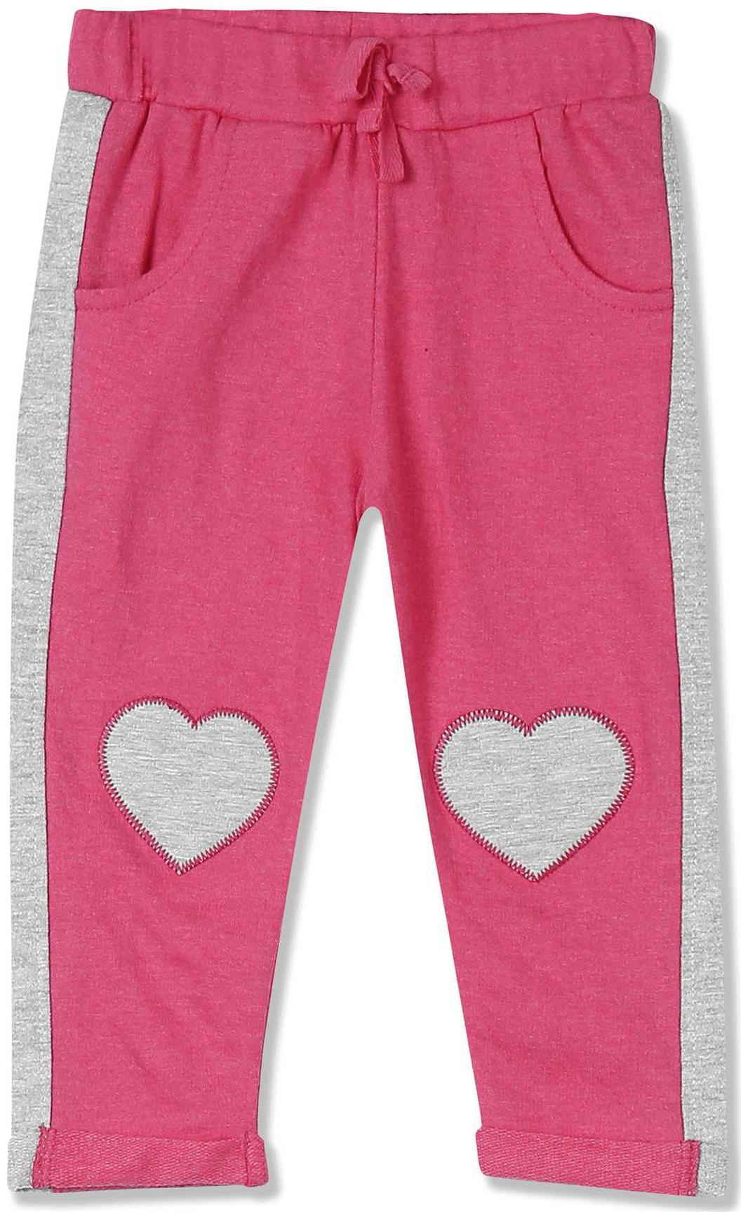 

Donuts Baby girl Cotton Solid Trousers - Pink