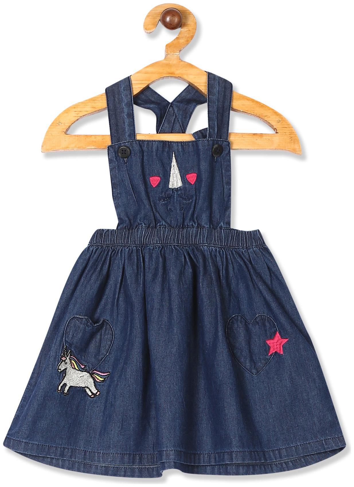 

Donuts Baby girl Cotton Solid Body suit - Blue