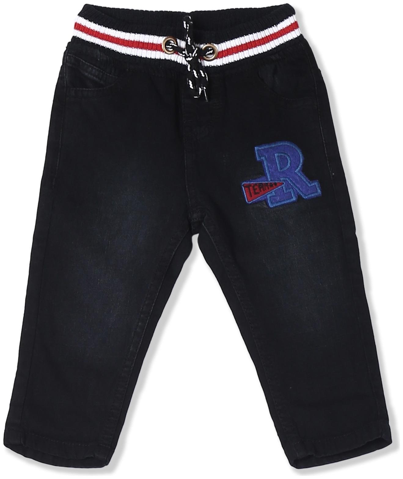 

Donuts Baby boy Cotton Solid Jeans - Black