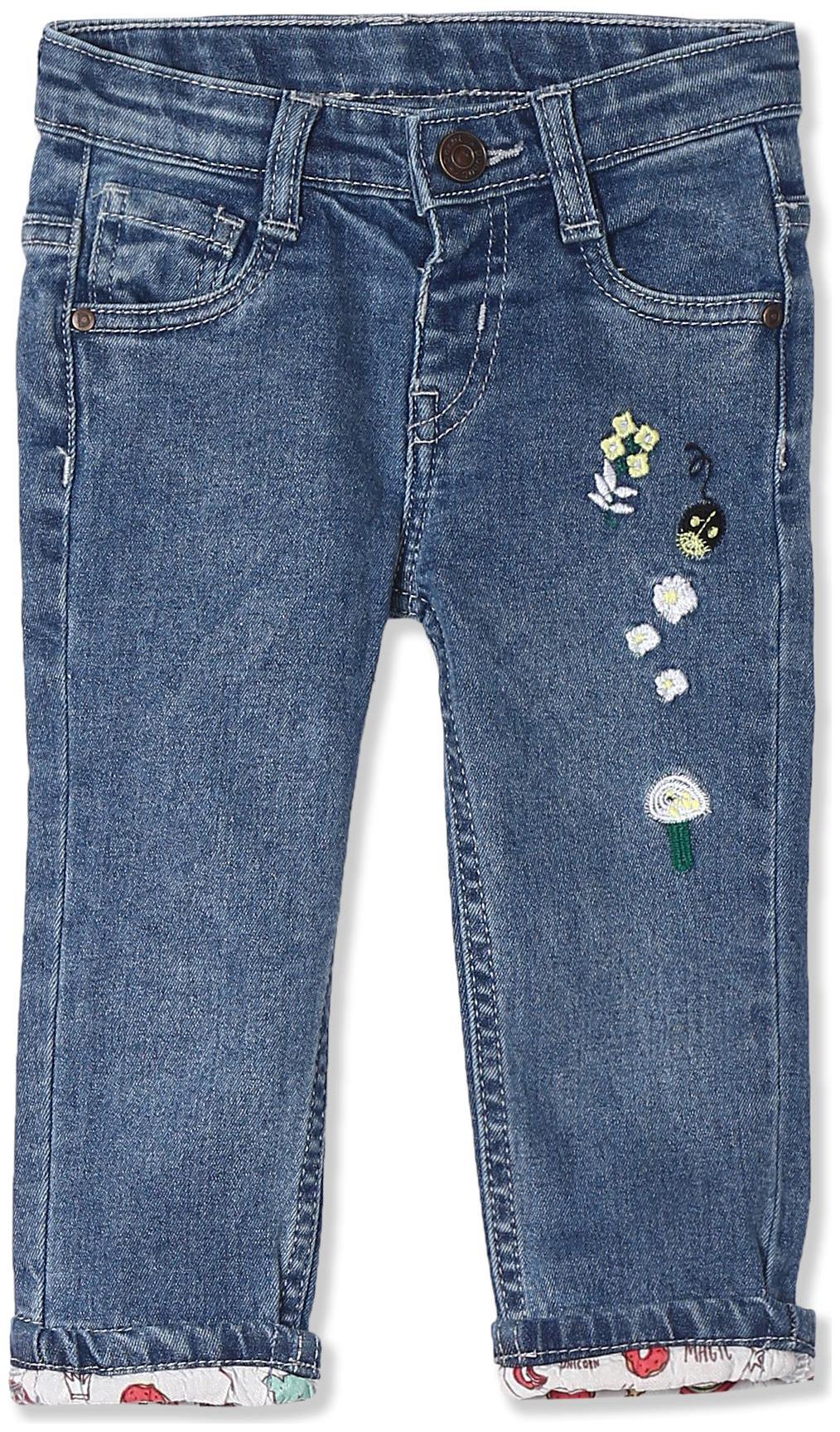 

Donuts Baby girl Cotton Solid Jeans - Blue