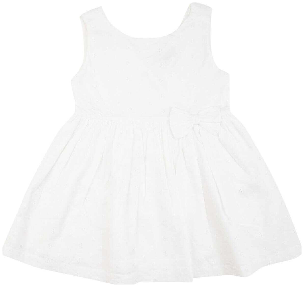 

Donuts Baby girl Cotton Solid Princess frock - White