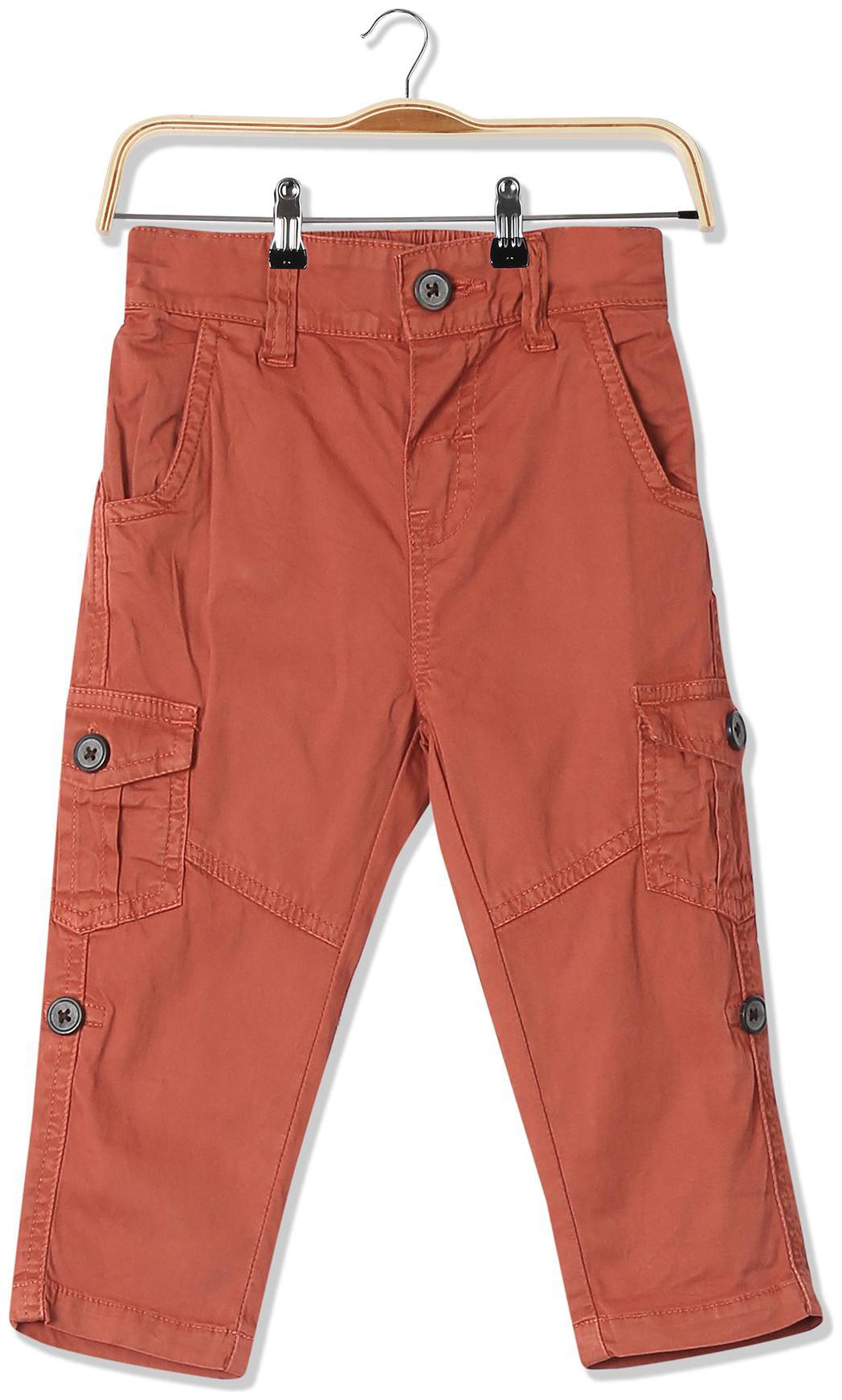 

Donuts Baby boy Cotton Solid Trousers - Red