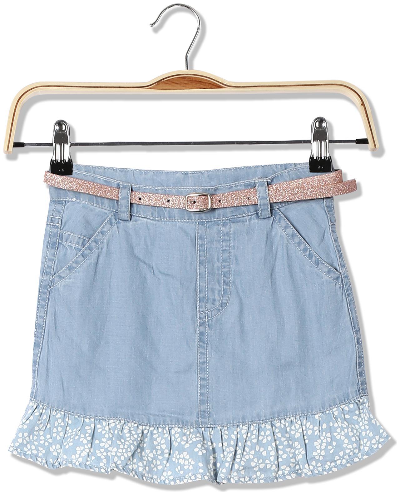 

Donuts Baby girl Cotton Solid Skirt - Blue
