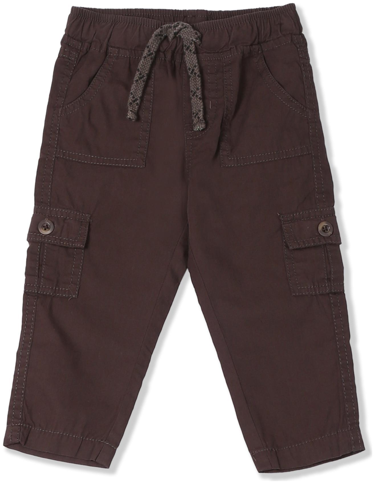 

Donuts Baby boy Cotton Solid Trousers - Brown