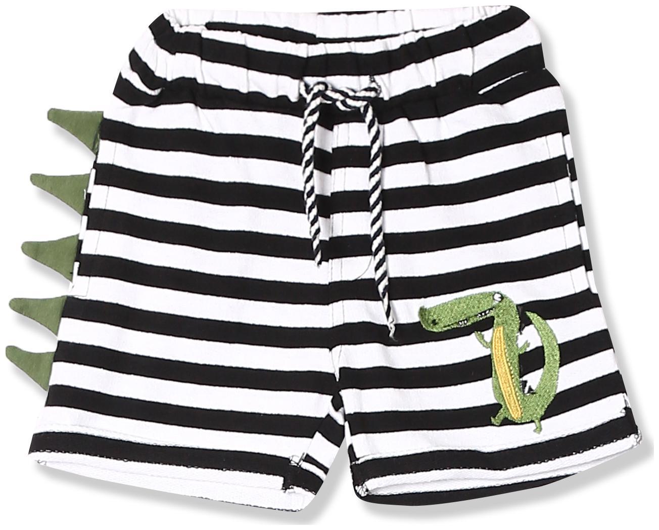 

Donuts Baby boy Cotton Printed Shorts - White Black