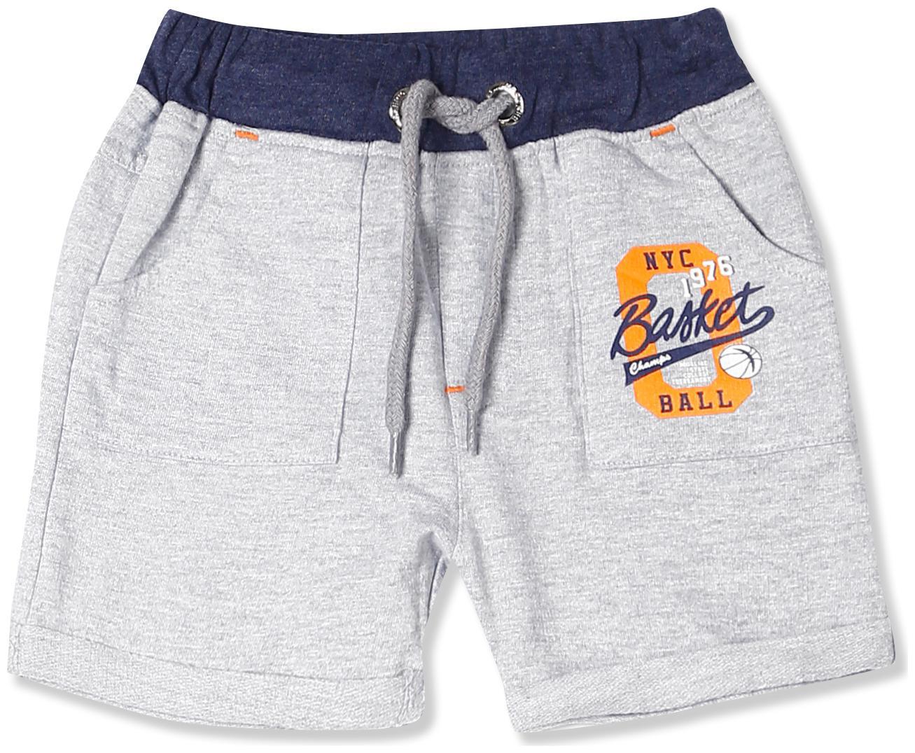 

Donuts Baby boy Cotton Solid Shorts - Grey