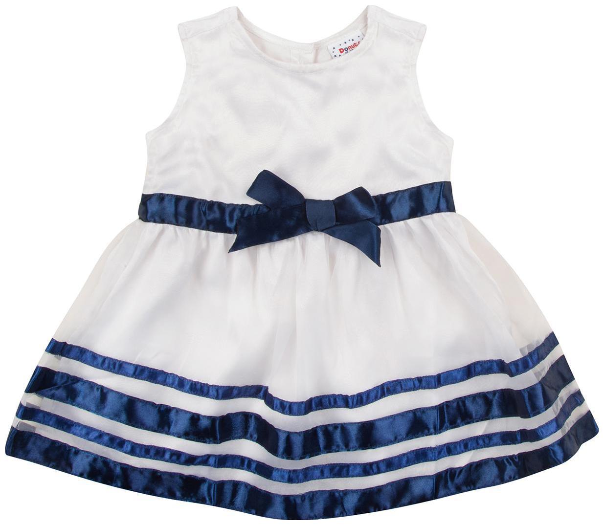 

Donuts Baby girl Polyester Solid Princess frock - White