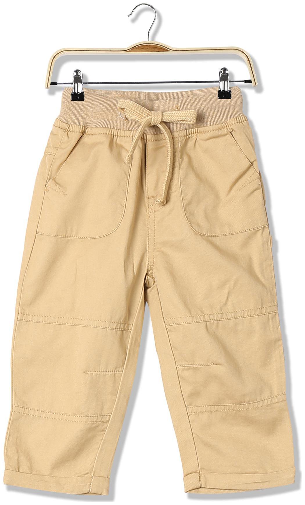 

Donuts Baby boy Cotton Solid Trousers - Beige