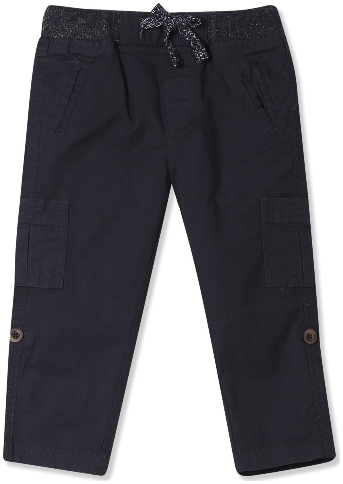 

Donuts Baby boy Cotton Solid Trousers - Black
