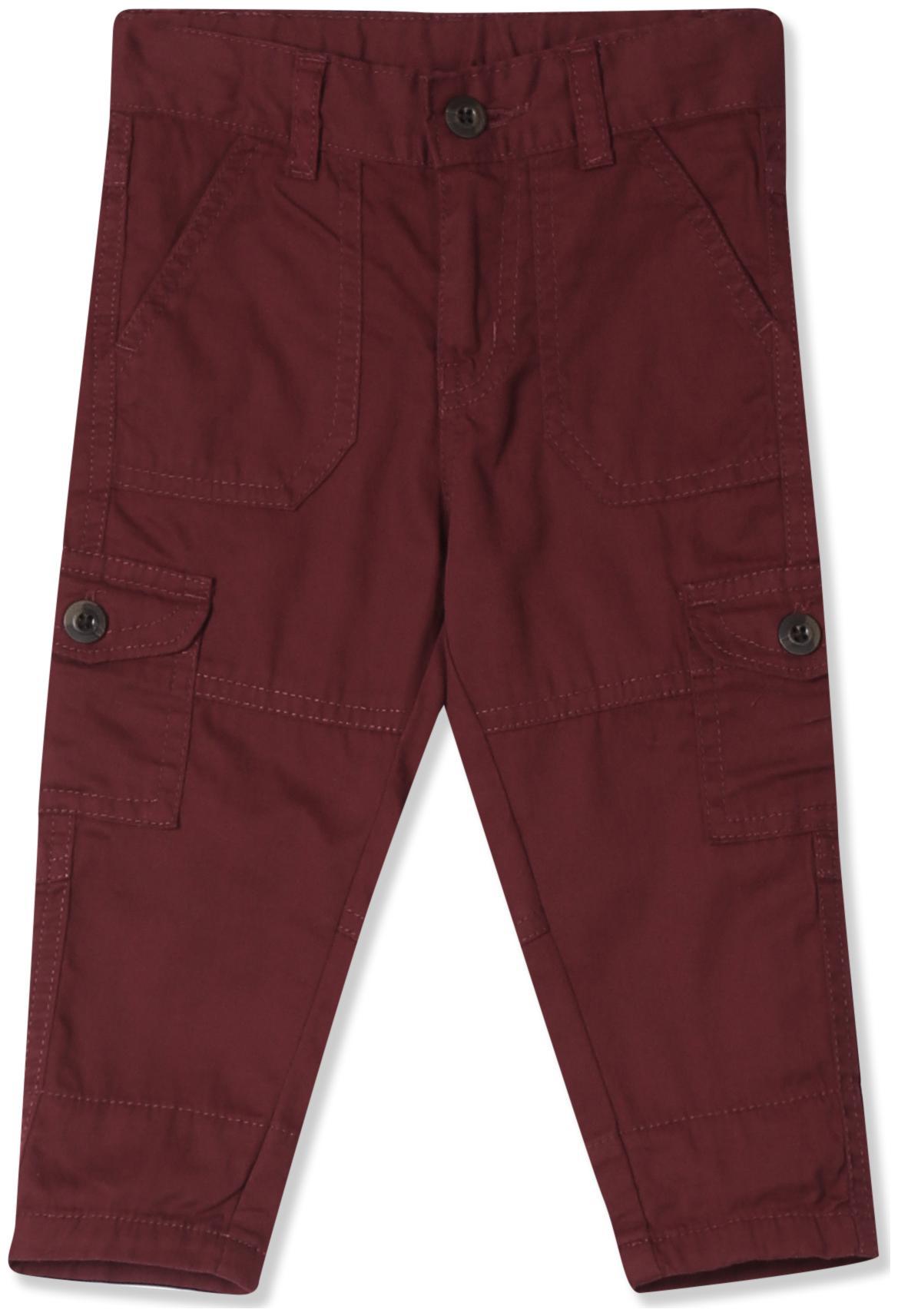 

Donuts Baby boy Cotton Solid Trousers - Red