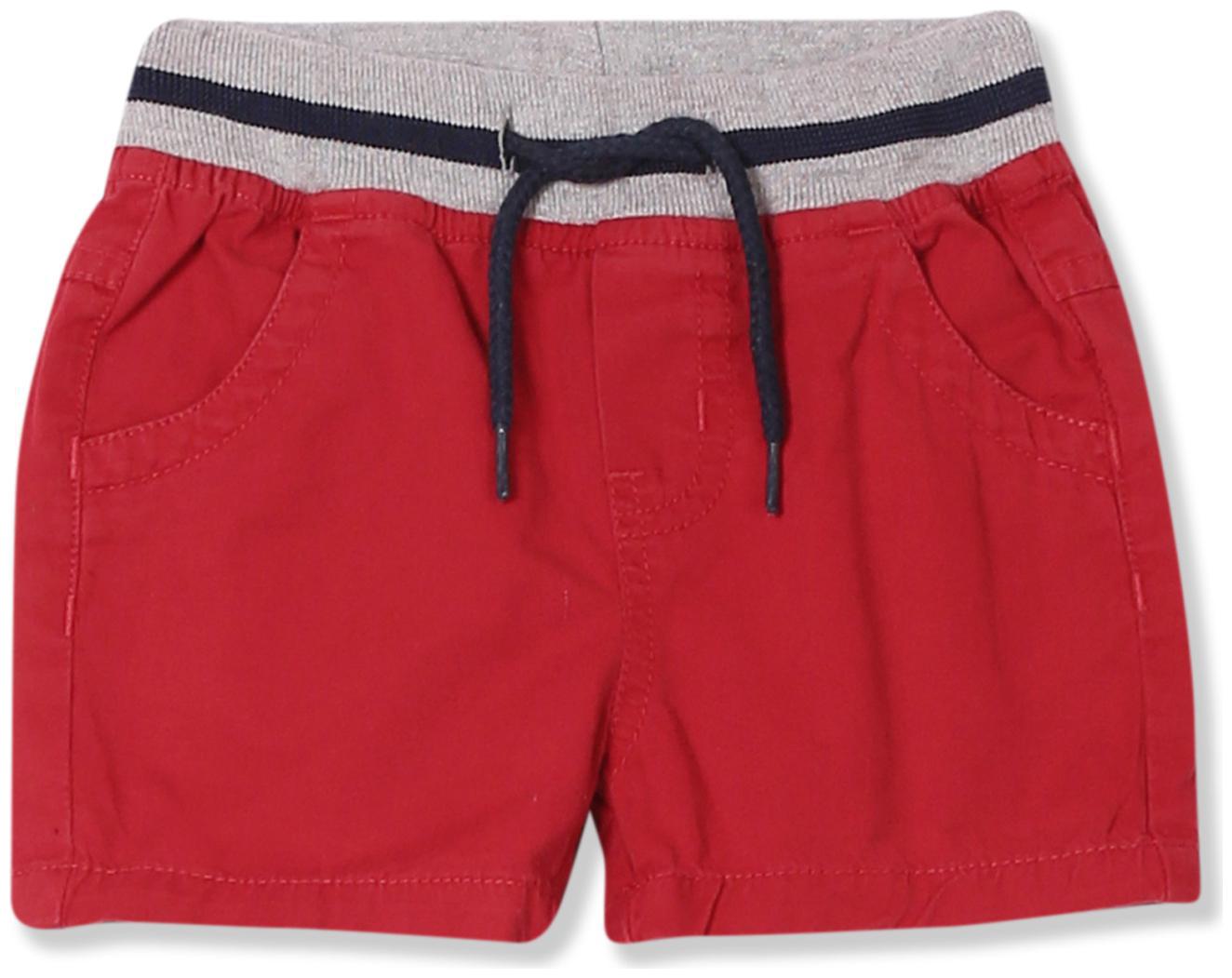 

Donuts Baby boy Cotton Solid Shorts - Red