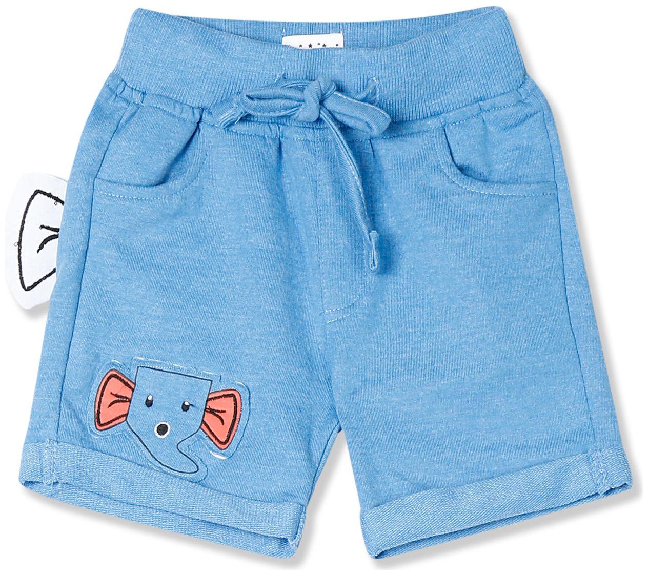 

Donuts Baby boy Cotton Applique Shorts - Blue