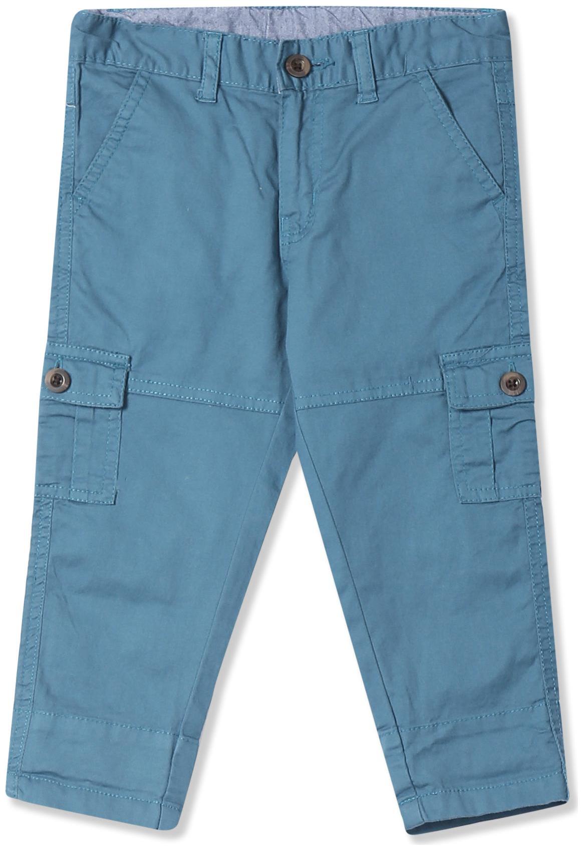 

Donuts Baby boy Cotton Solid Trousers - Blue