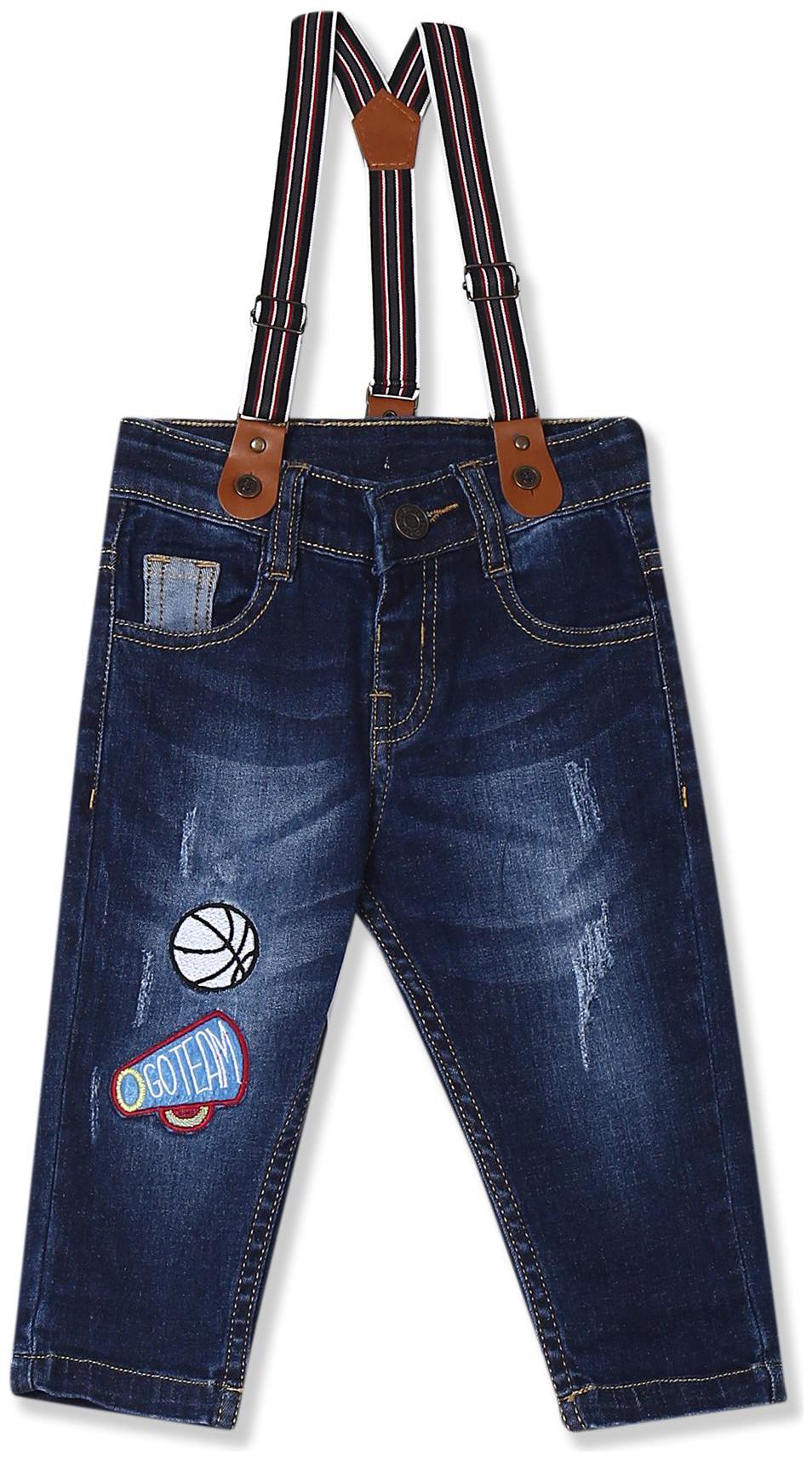 

Donuts Baby boy Cotton Solid Jeans - Blue