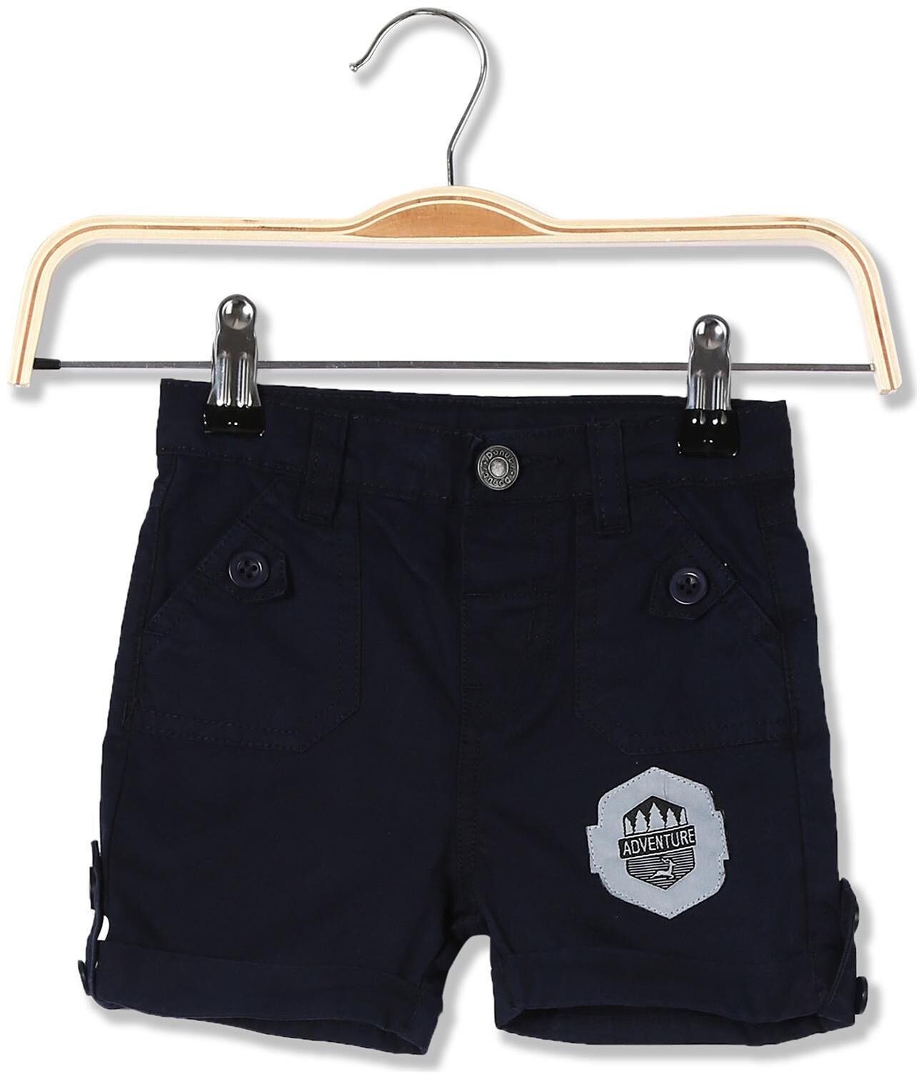

Donuts Baby boy Cotton Solid Shorts - Blue