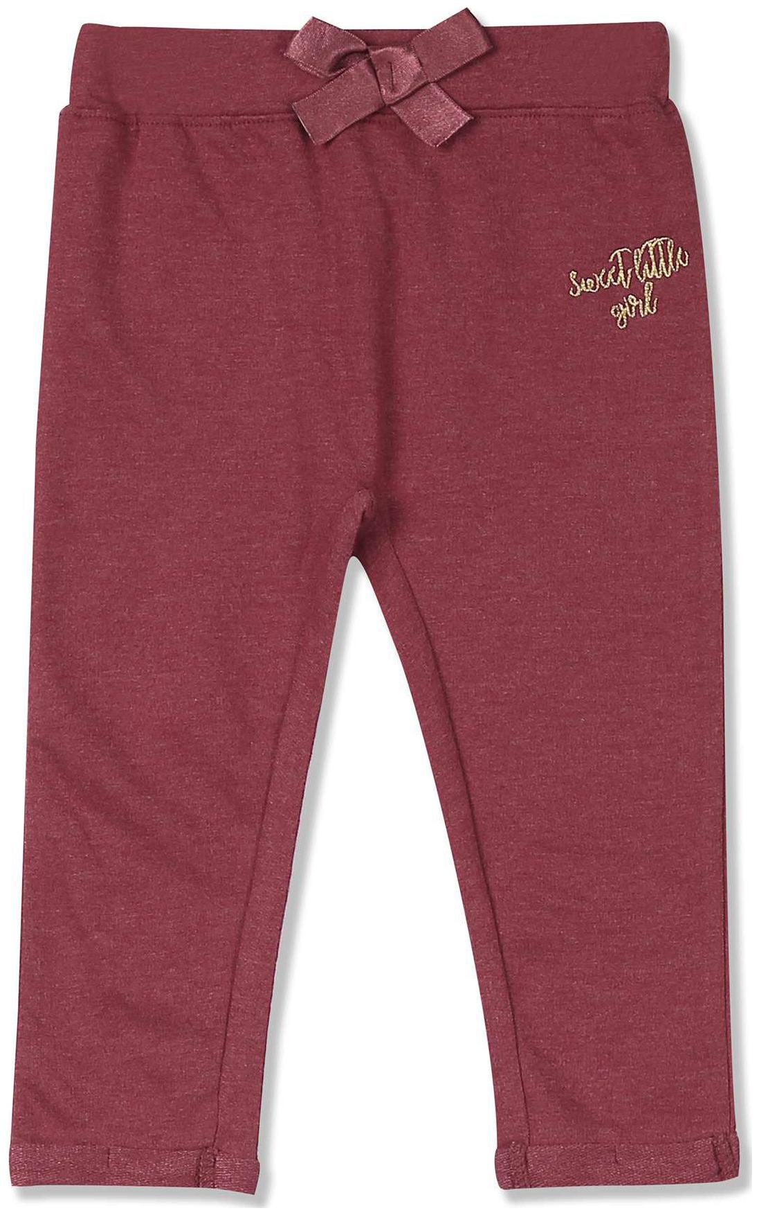 

Donuts Baby girl Cotton Solid Trousers - Red
