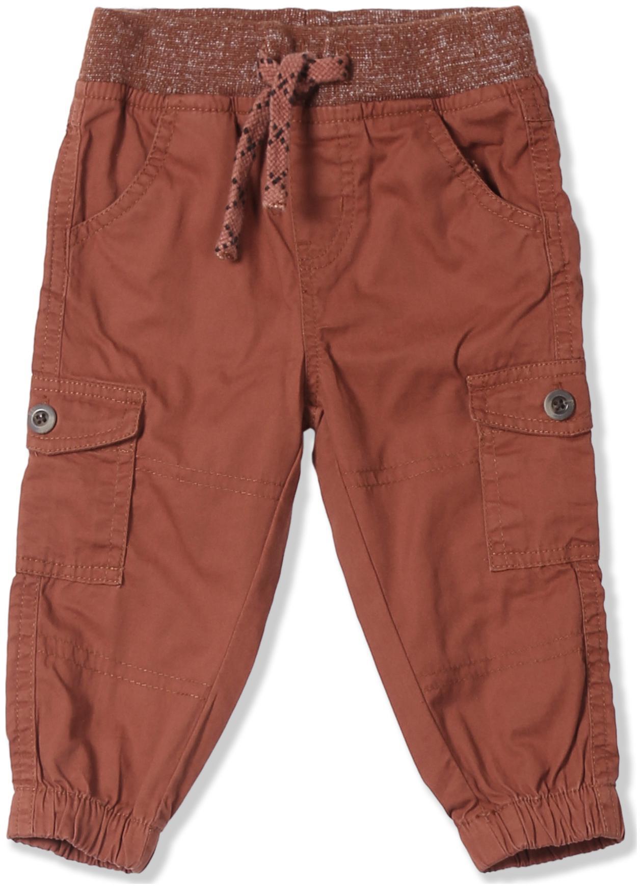 

Donuts Baby boy Cotton Solid Trousers - Brown