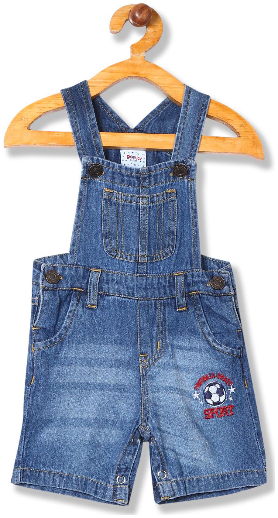 

Donuts Baby boy Cotton Acid wash Shorts - Blue