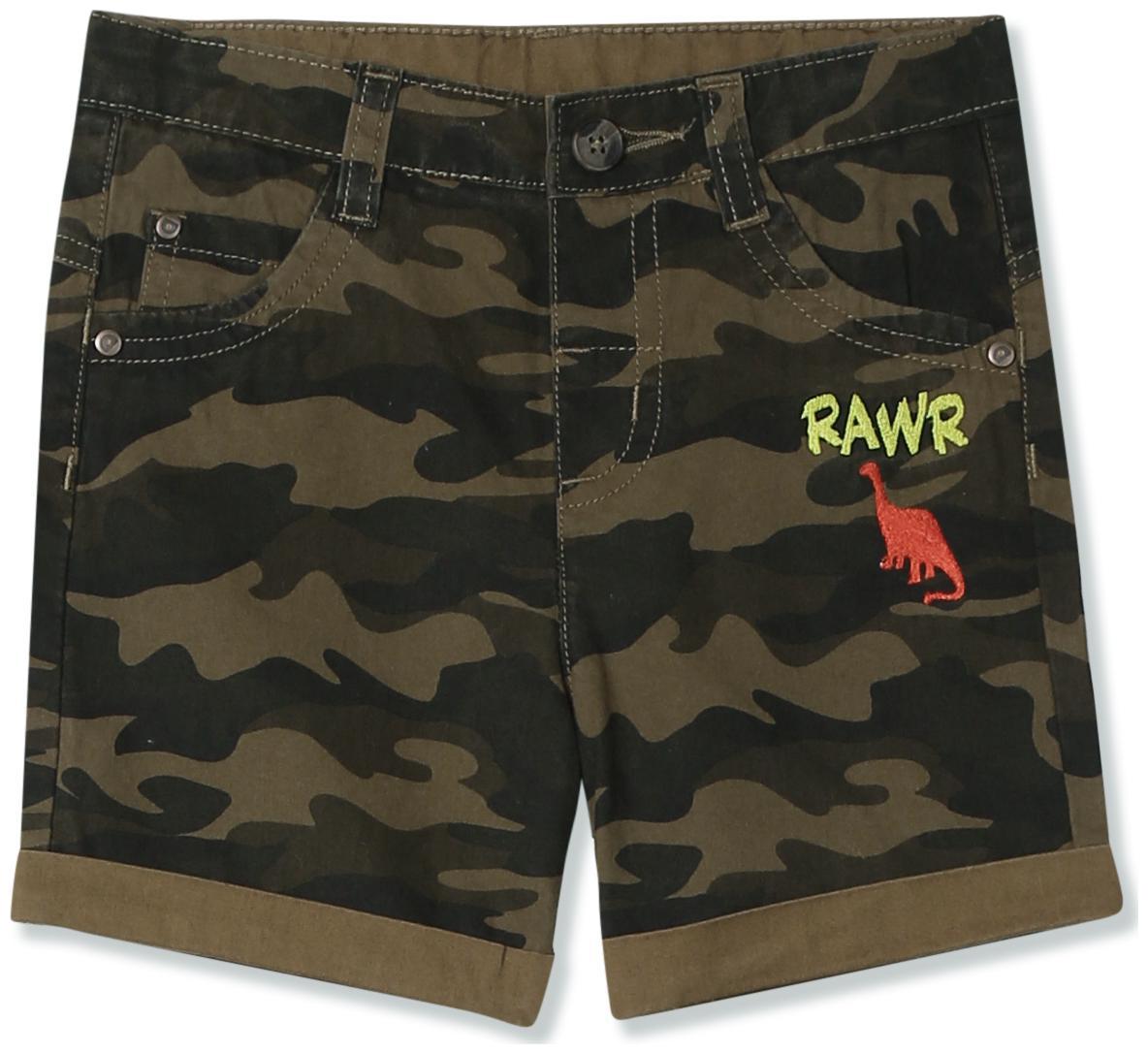 

Donuts Baby boy Cotton Printed Shorts - Green