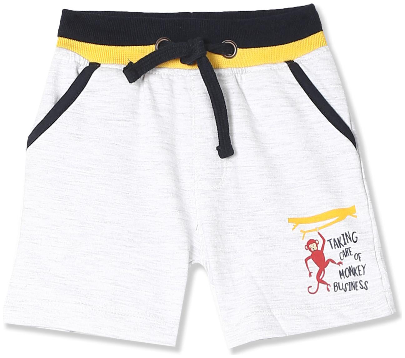 

Donuts Baby boy Cotton Solid Shorts - Grey