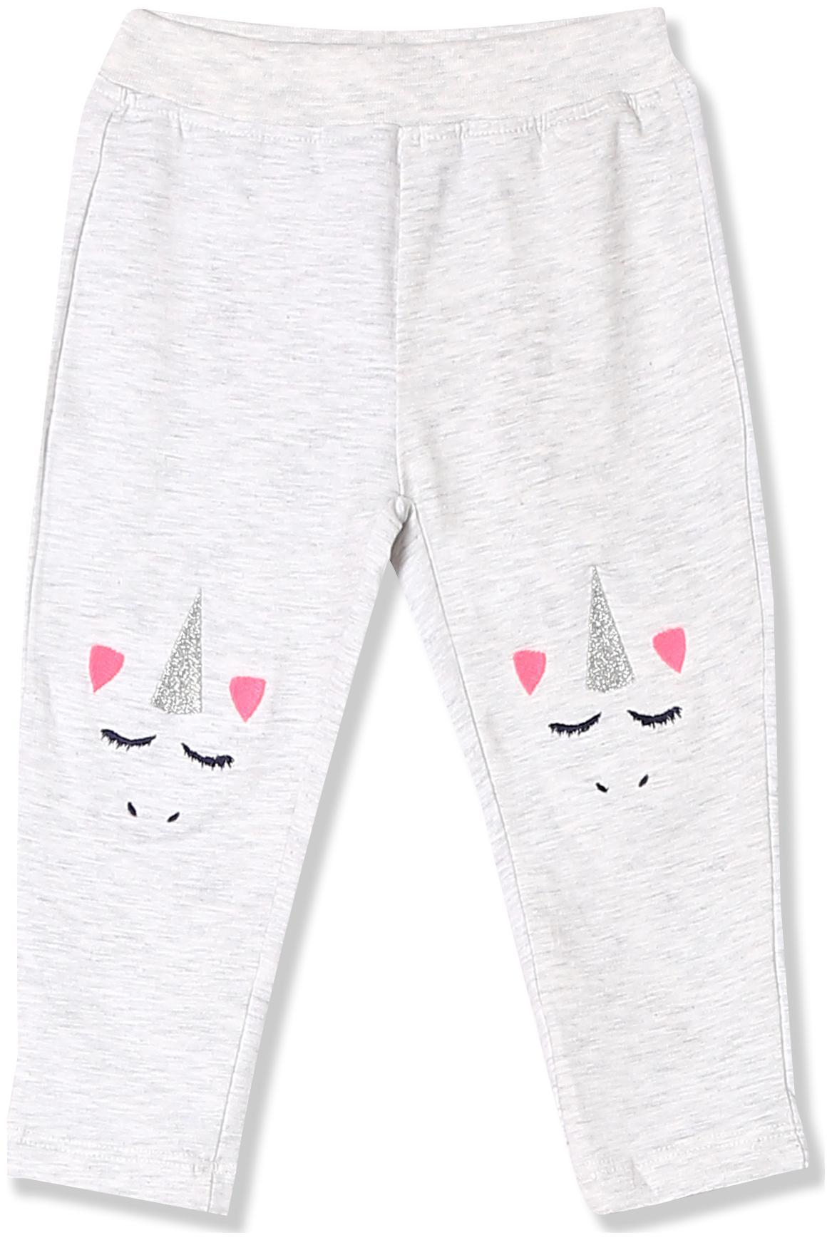 

Donuts Baby girl Cotton Embroidered Leggings - Grey
