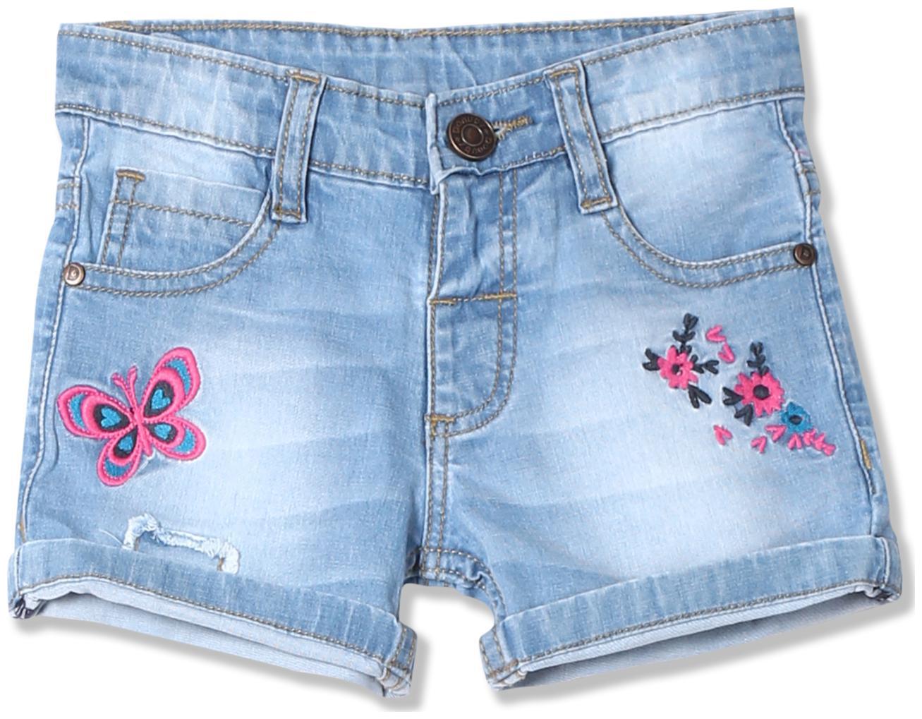 

Donuts Baby girl Cotton blend Acid wash Shorts - Blue