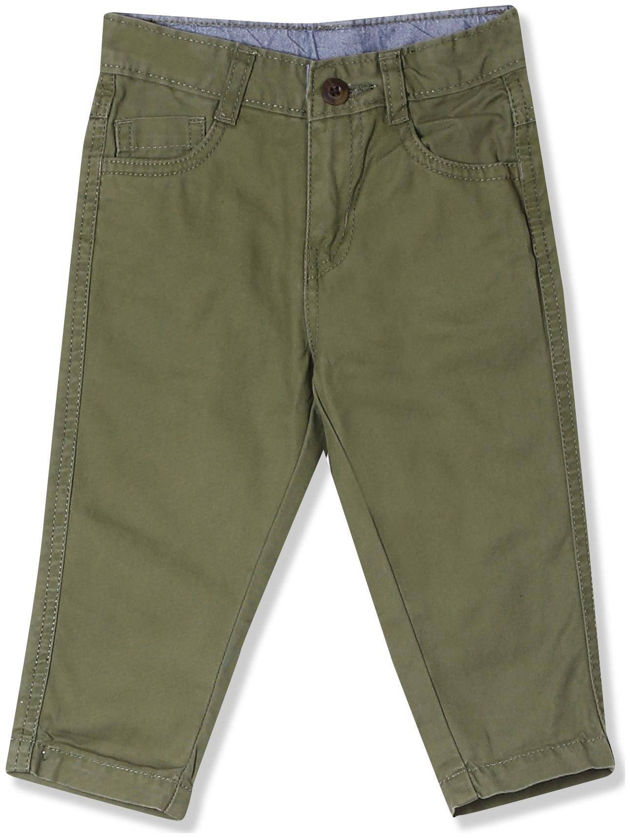 

Donuts Baby boy Cotton Solid Trousers - Green