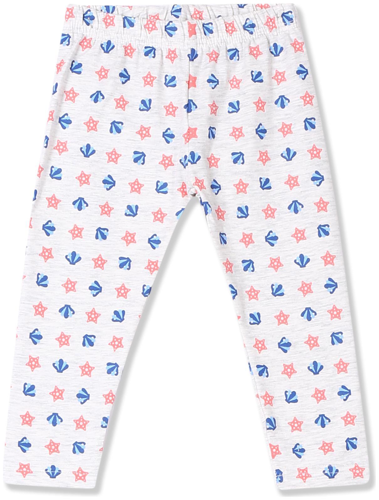 

Donuts Baby girl Cotton Printed Leggings - Grey