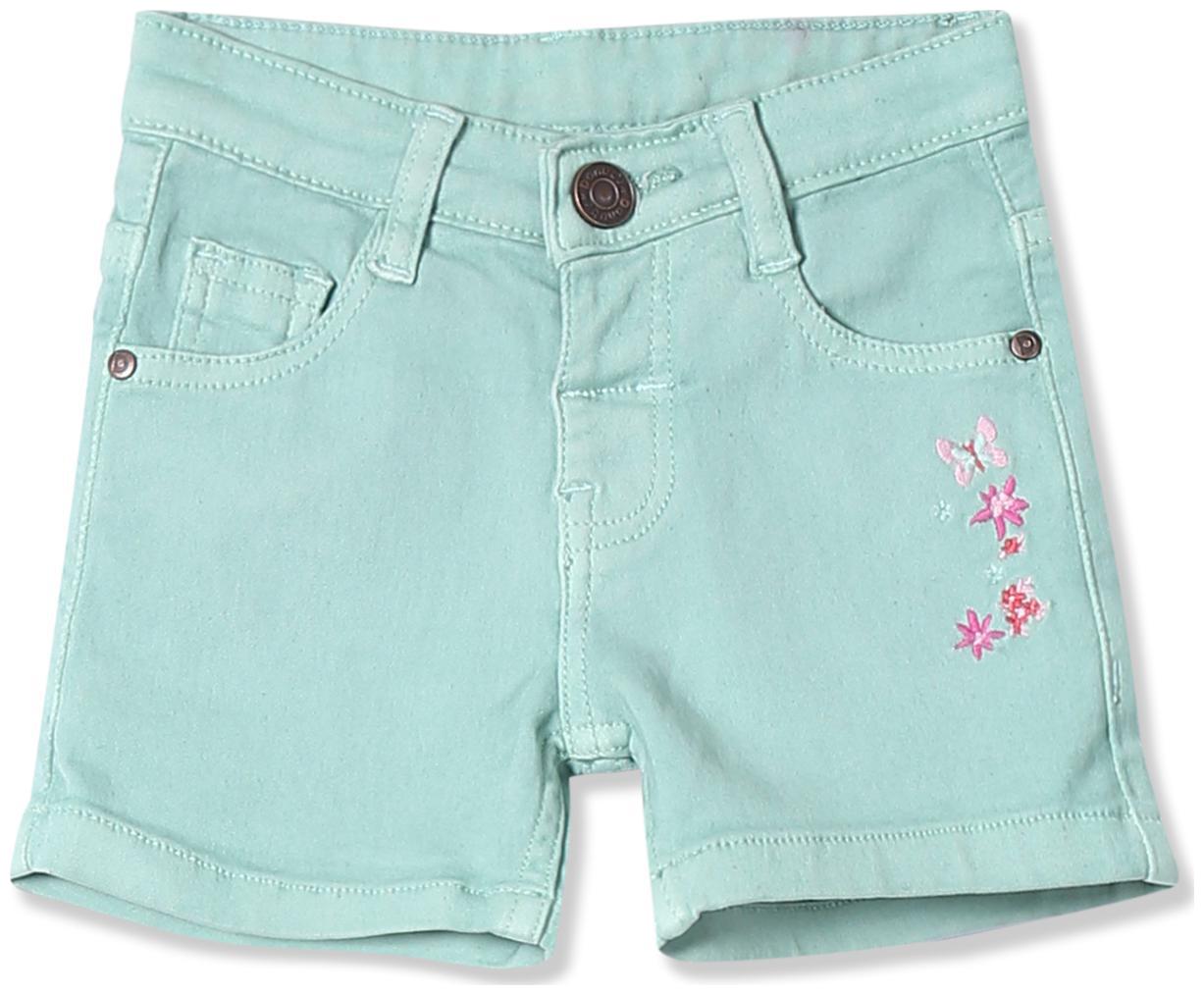 

Donuts Baby girl Cotton Embroidered Shorts - Green
