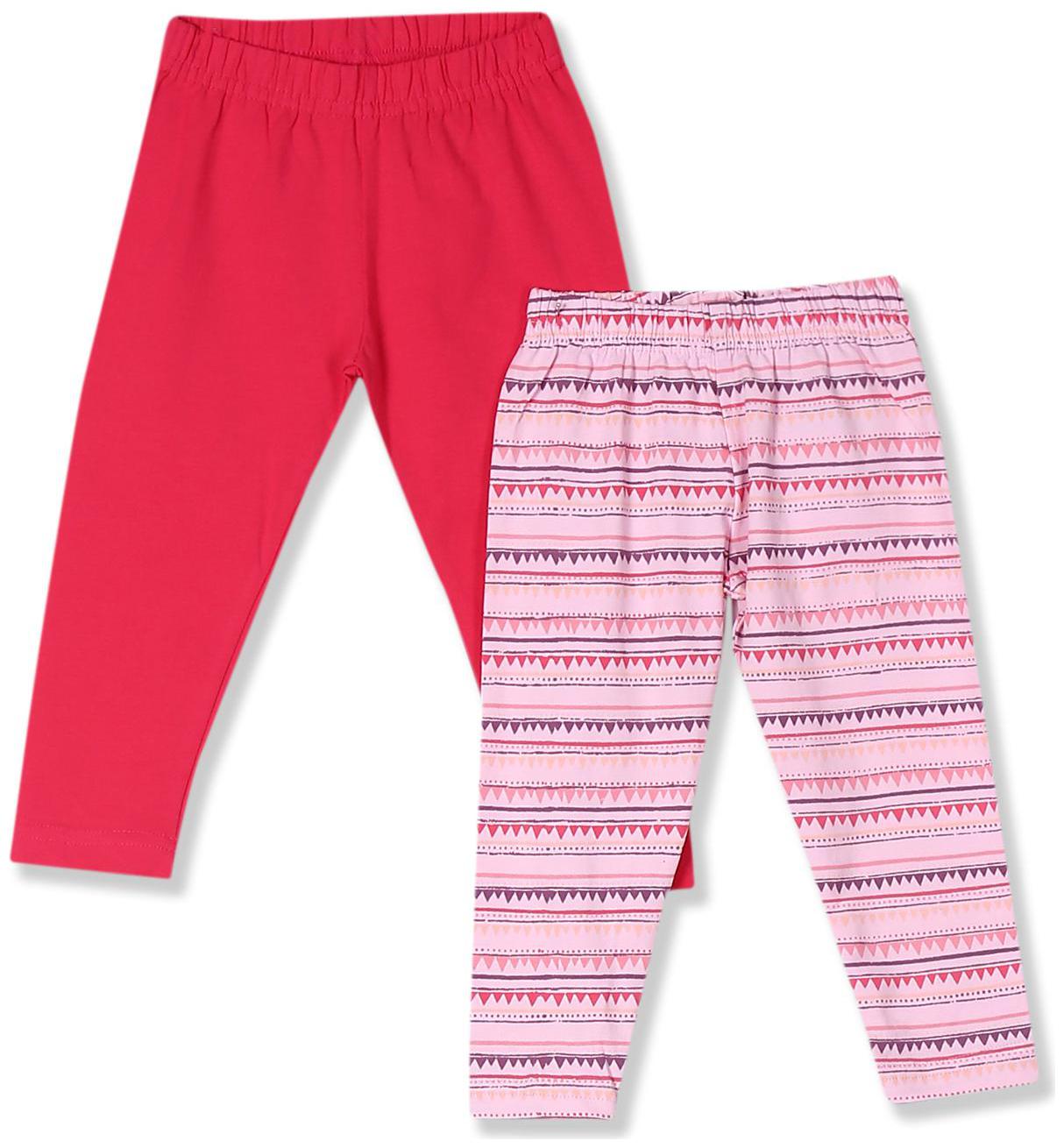 

Donuts Baby girl Cotton Printed Leggings - Pink