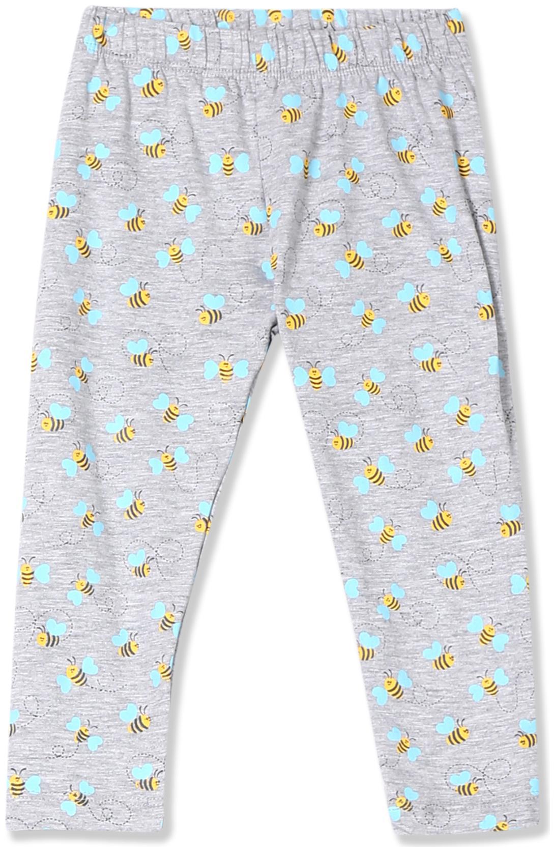 

Donuts Baby girl Cotton Printed Leggings - Grey