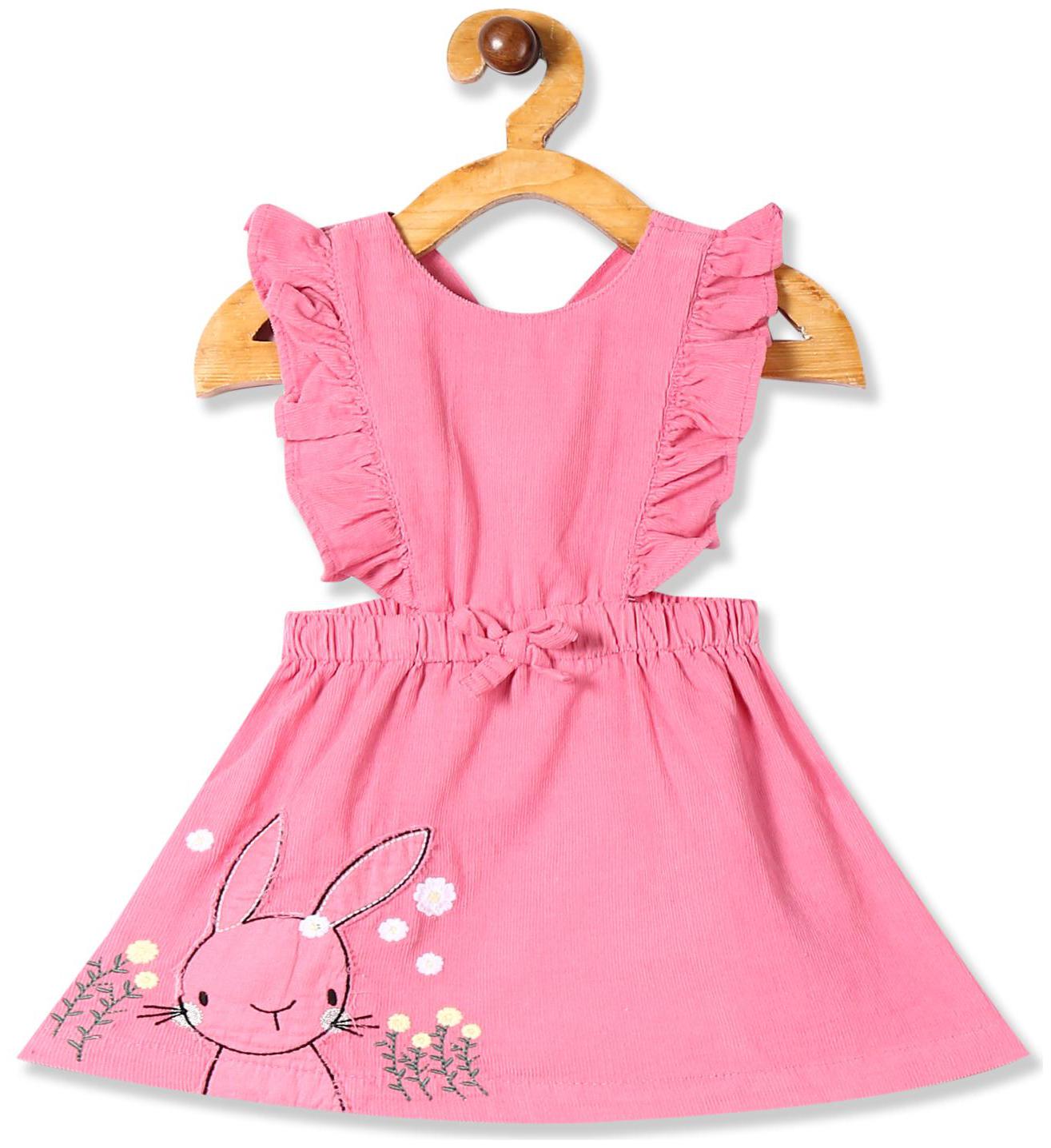 

Donuts Baby girl Cotton Solid Romper - Pink