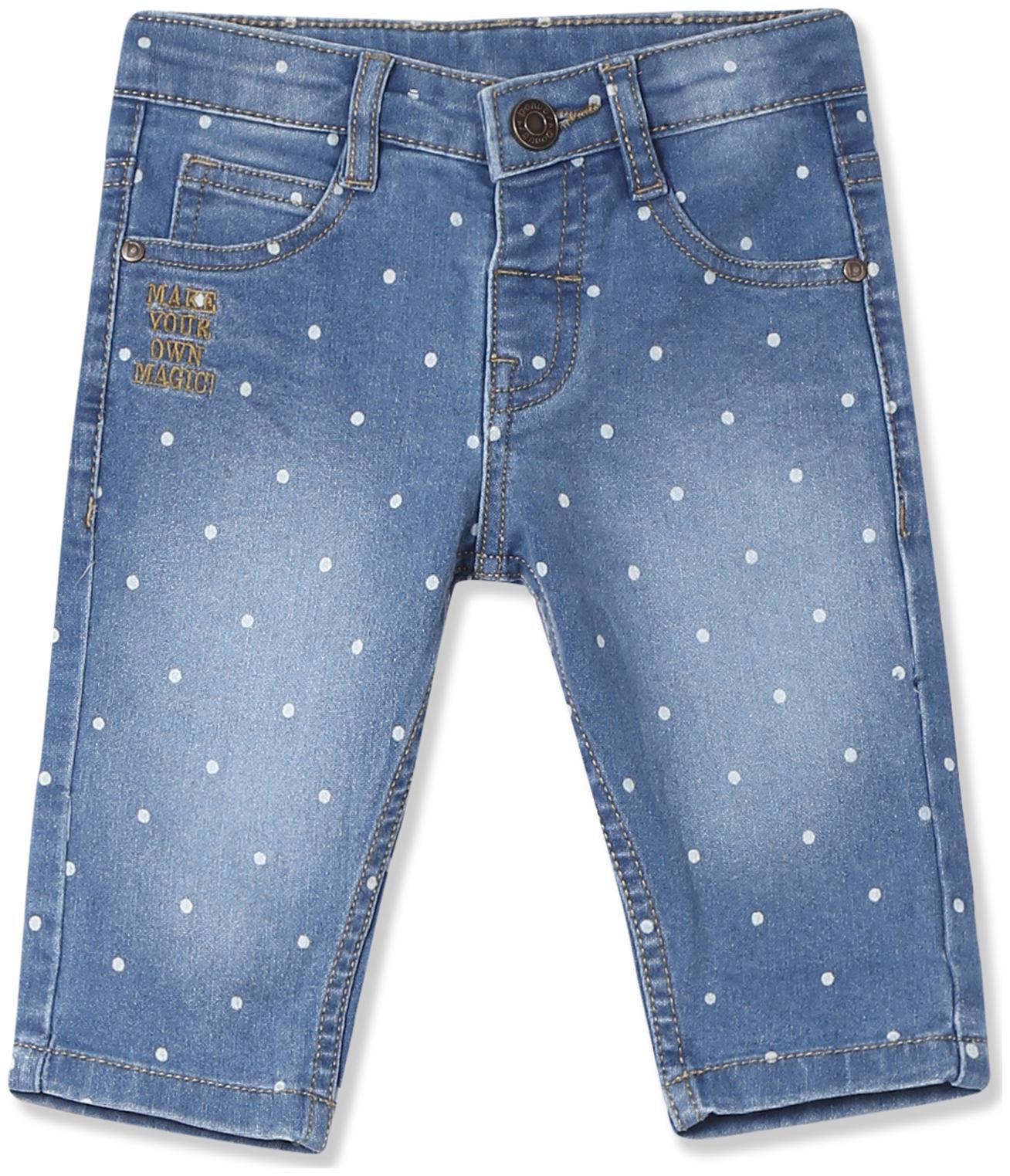 

Donuts Baby girl Cotton blend Printed Jeans - Blue