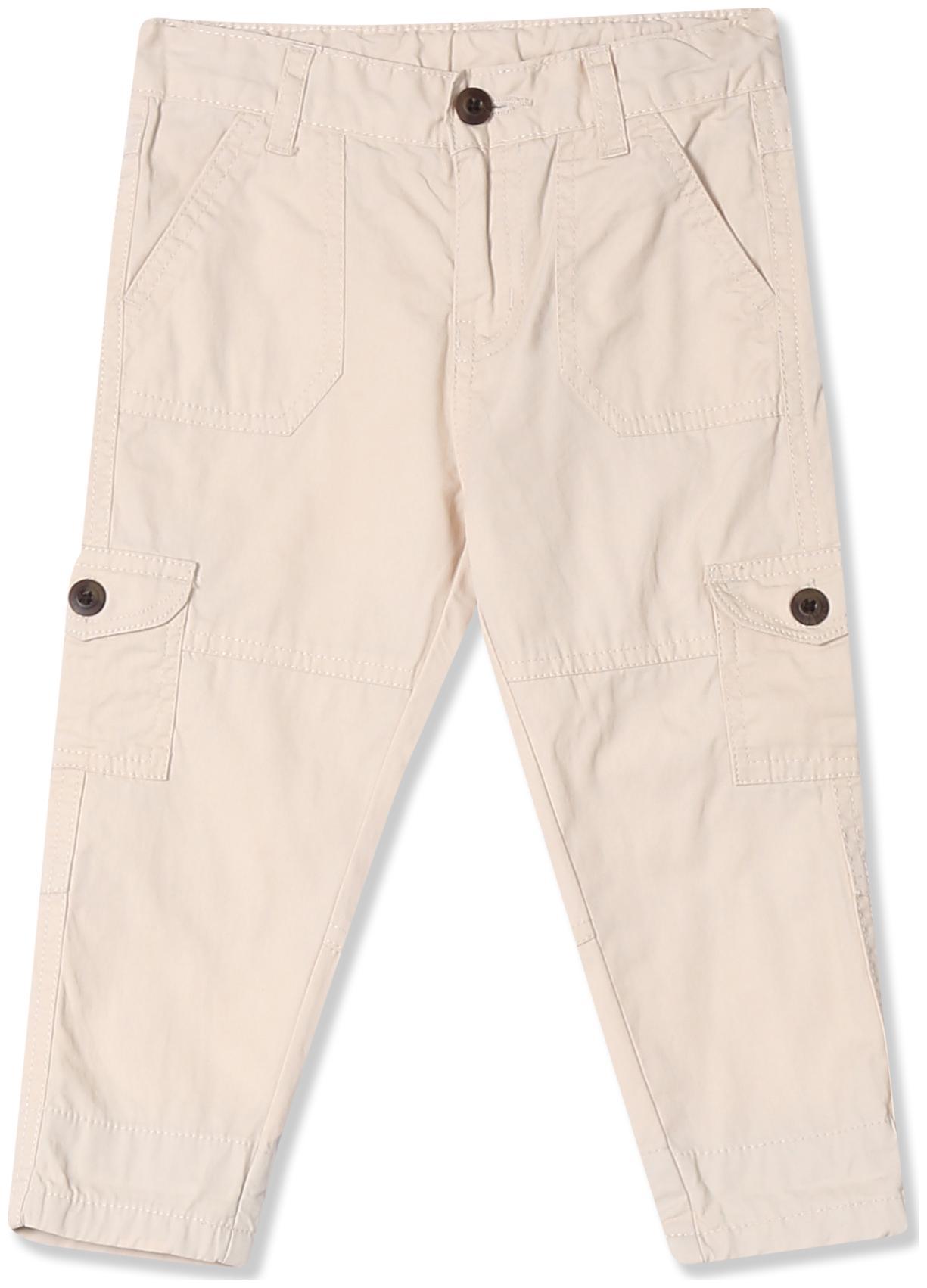 

Donuts Baby boy Cotton Solid Trousers - Beige