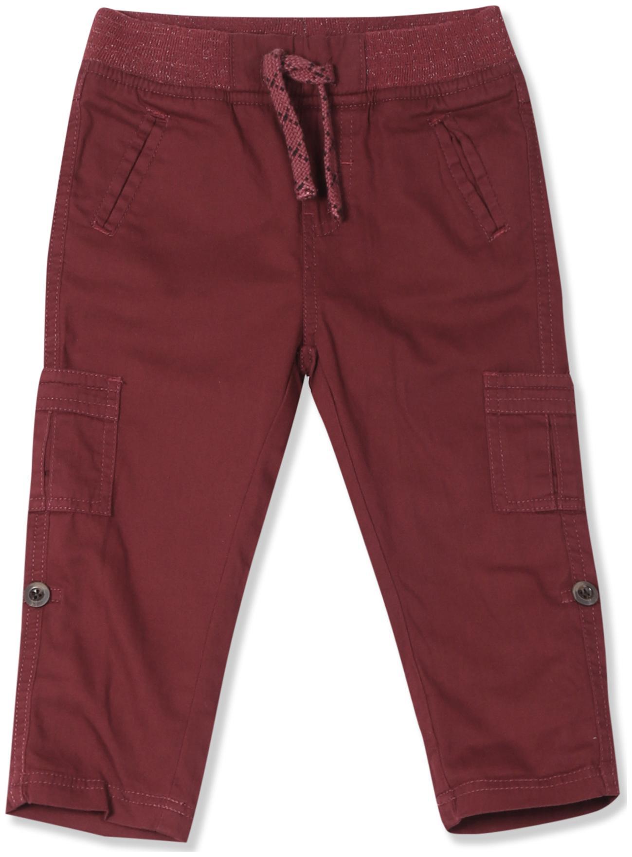 

Donuts Baby boy Cotton Solid Trousers - Maroon