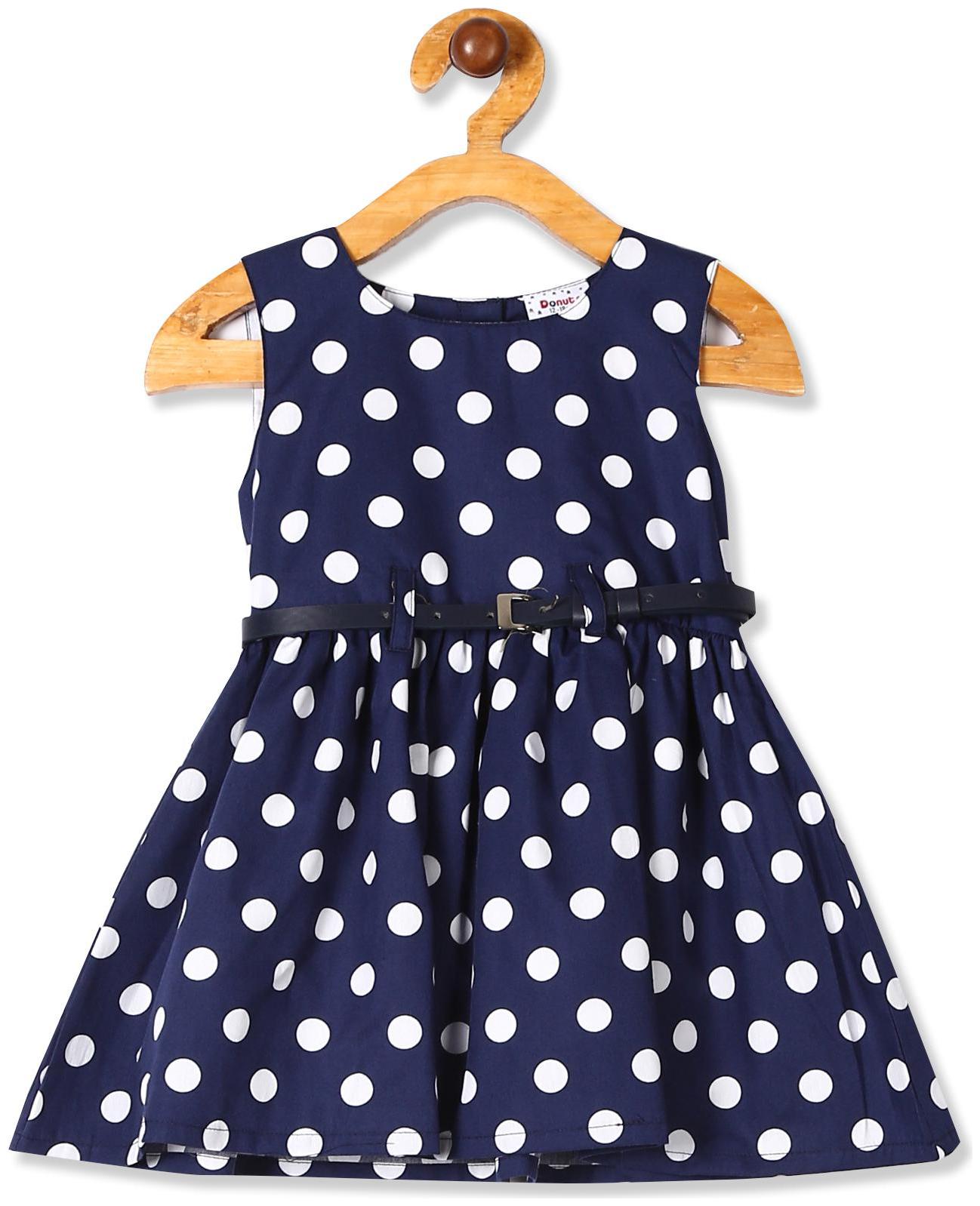 

Donuts Baby girl Cotton Polka dots Princess frock - Blue