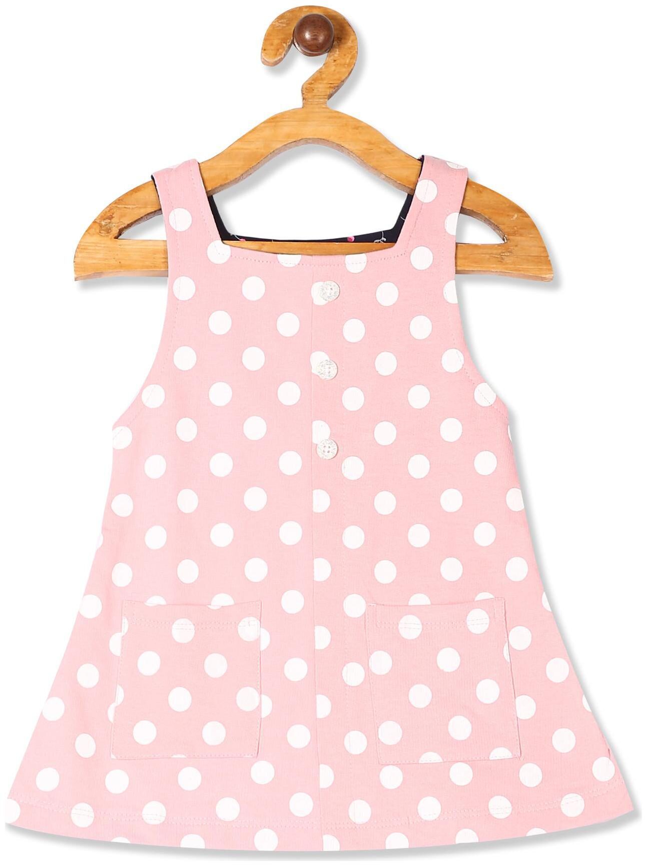 

Donuts Baby girl Cotton Printed Princess frock - Pink