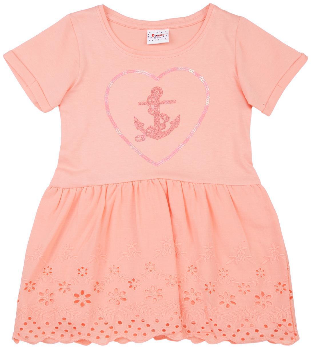 

Donuts Baby girl Cotton Printed Princess frock - Pink