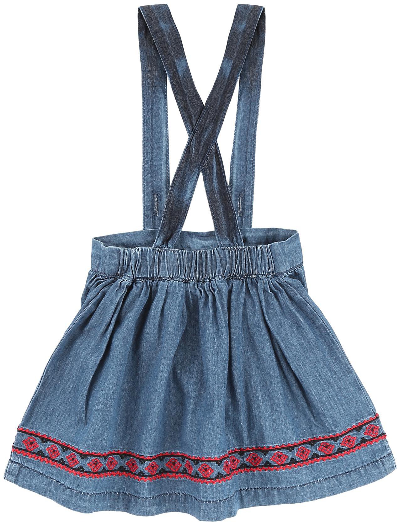 

Donuts Baby girl Cotton Embroidered Skirt - Blue