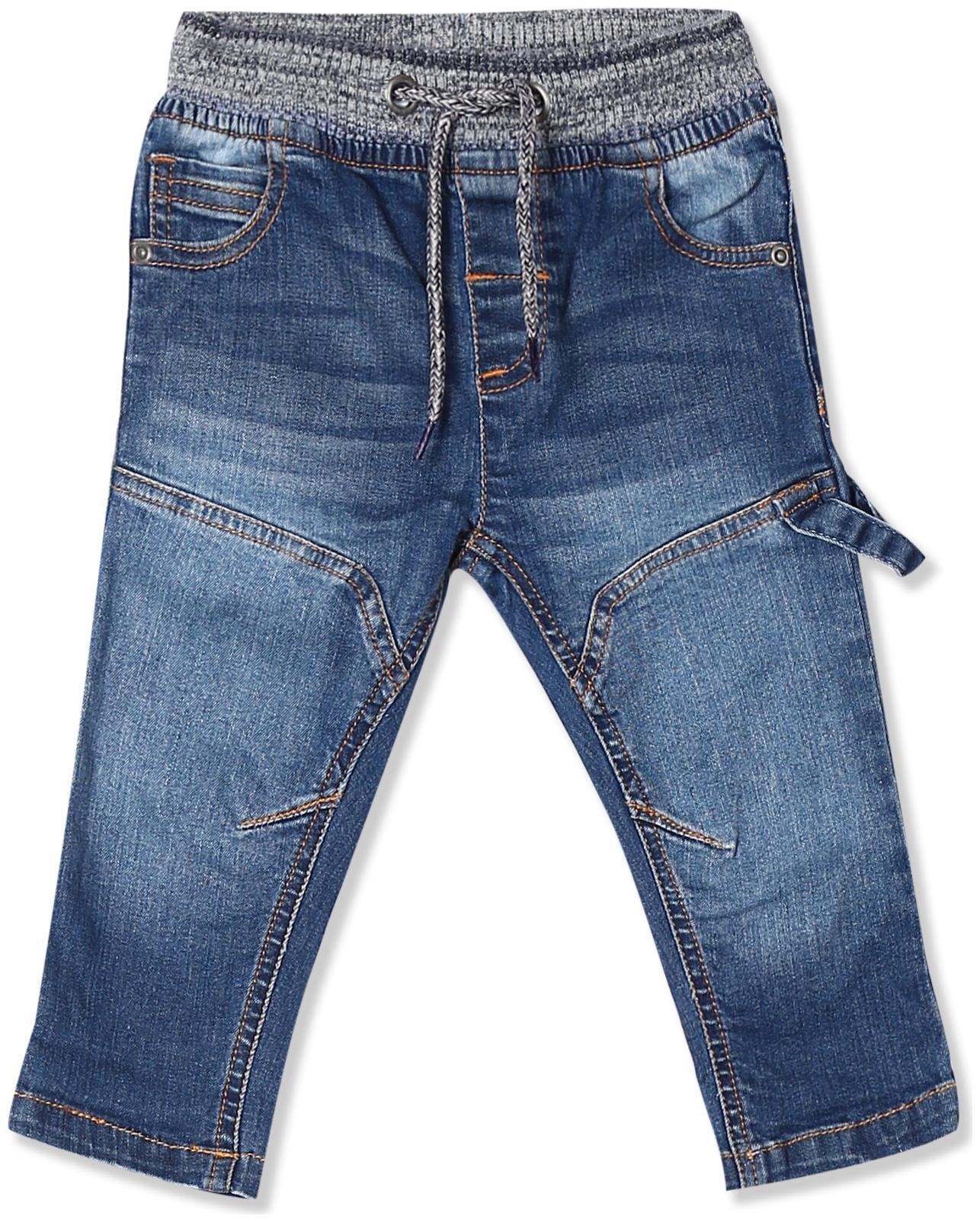 

Donuts Baby boy Cotton Solid Jeans - Blue