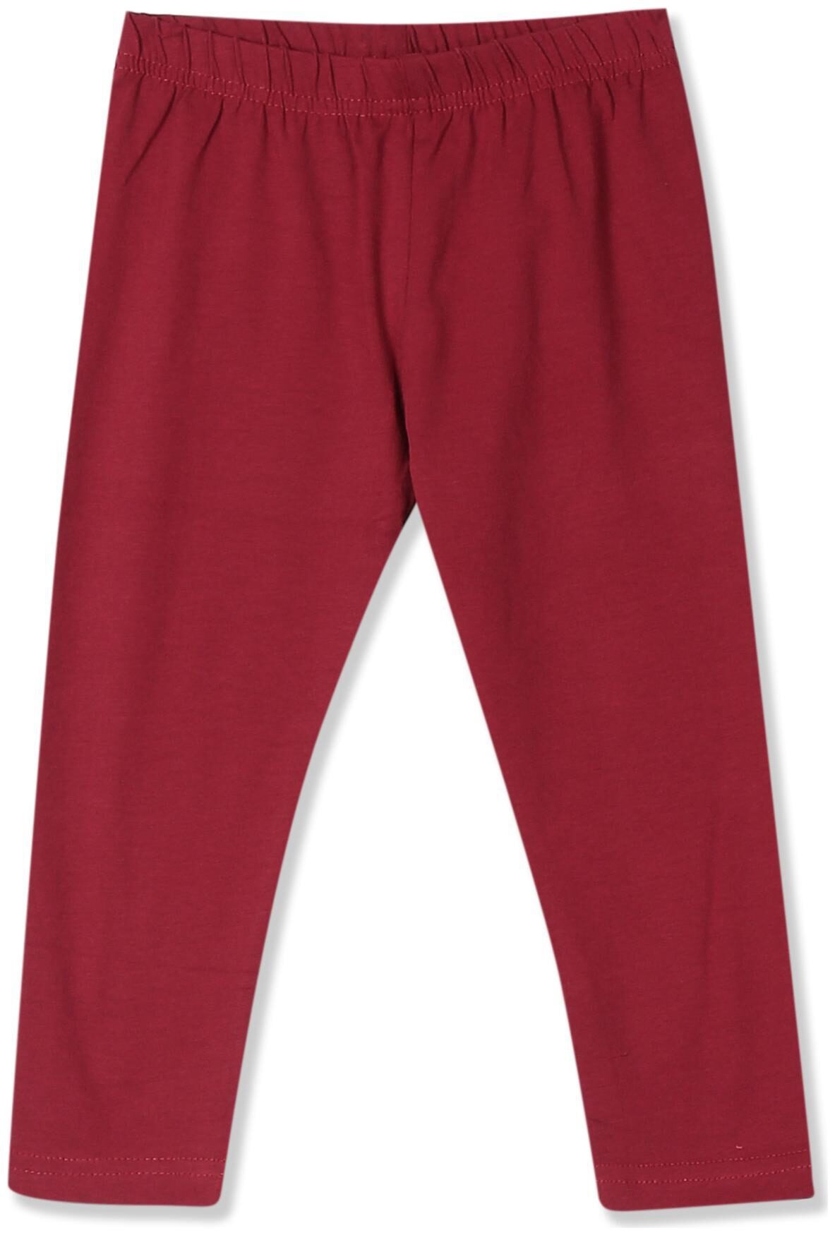 

Donuts Baby girl Cotton Solid Leggings - Red