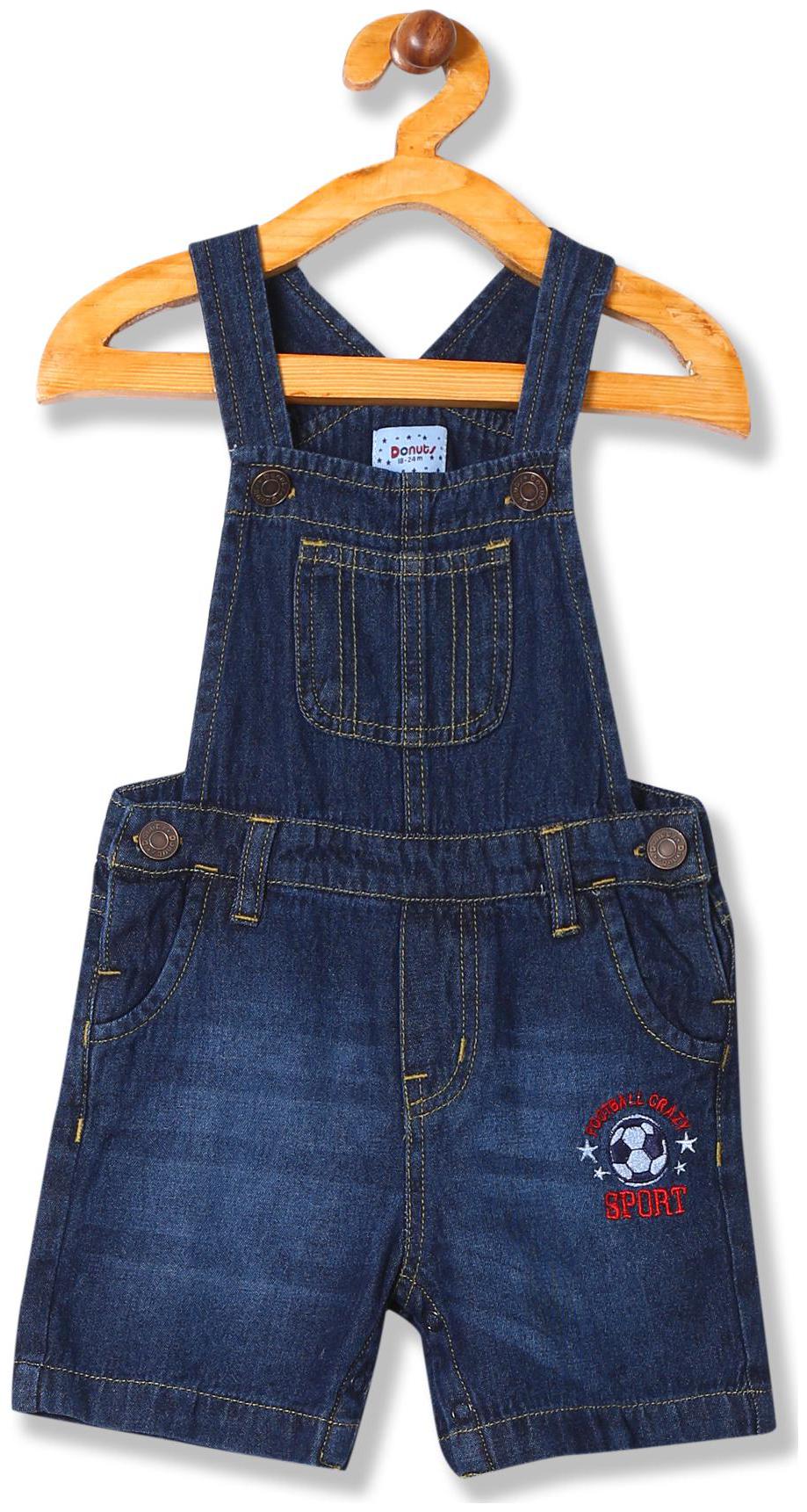 

Donuts Baby boy Cotton Acid wash Shorts - Blue
