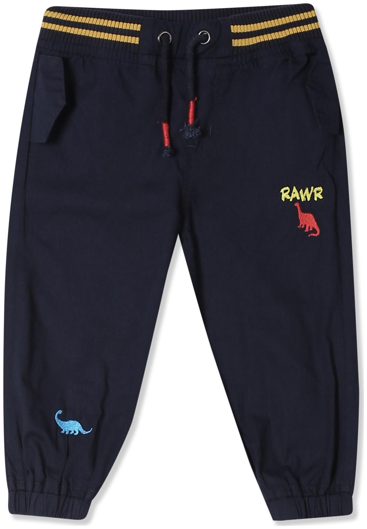 

Donuts Baby boy Cotton Solid Trousers - Blue